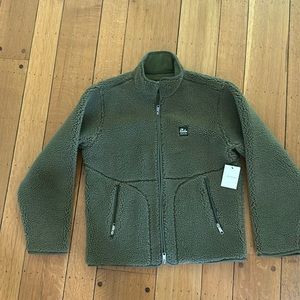 Aimé Leon Dore Deep Pile Fleece Jacket in Capulet Olive